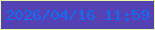 文字の大きさ：3、枠の色：e5f9af、背景の色：5442b5、文字の色：136df3 無料ブログパーツのブログ時計