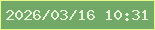 文字の大きさ：1、枠の色：e5fa8b、背景の色：72a868、文字の色：e8f0d7 無料ブログパーツのブログ時計