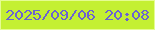 文字の大きさ：1、枠の色：e5fc92、背景の色：c4f032、文字の色：6b63d1 無料ブログパーツのブログ時計