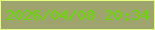 文字の大きさ：4、枠の色：e5fd81、背景の色：9fa36e、文字の色：67db00 無料ブログパーツのブログ時計