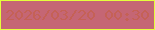 文字の大きさ：5、枠の色：e5fe3c、背景の色：c56674、文字の色：c56156 無料ブログパーツのブログ時計