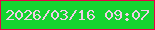文字の大きさ：3、枠の色：e60147、背景の色：15d430、文字の色：f1cee7 無料ブログパーツのブログ時計