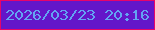 文字の大きさ：1、枠の色：e6046a、背景の色：6316c9、文字の色：63a3f2 無料ブログパーツのブログ時計