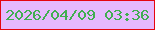 文字の大きさ：1、枠の色：e60610、背景の色：e6b9fe、文字の色：41ae51 無料ブログパーツのブログ時計
