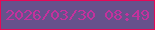 文字の大きさ：1、枠の色：e60957、背景の色：67518c、文字の色：c4319d 無料ブログパーツのブログ時計