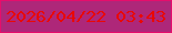 文字の大きさ：1、枠の色：e60e6b、背景の色：ae2779、文字の色：ea0804 無料ブログパーツのブログ時計