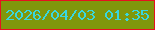文字の大きさ：1、枠の色：e6111f、背景の色：80970c、文字の色：38d7df 無料ブログパーツのブログ時計