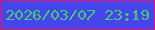 文字の大きさ：2、枠の色：e61173、背景の色：4445eb、文字の色：47c973 無料ブログパーツのブログ時計