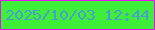 文字の大きさ：2、枠の色：e612f2、背景の色：3eee39、文字の色：4b9ed3 無料ブログパーツのブログ時計