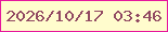 文字の大きさ：3、枠の色：e6169c、背景の色：fffccd、文字の色：914962 無料ブログパーツのブログ時計