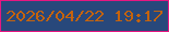 文字の大きさ：1、枠の色：e61781、背景の色：28487b、文字の色：c5630d 無料ブログパーツのブログ時計
