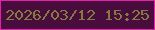 文字の大きさ：1、枠の色：e61fac、背景の色：480c3d、文字の色：857a3f 無料ブログパーツのブログ時計
