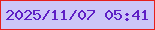 文字の大きさ：4、枠の色：e6201d、背景の色：ccc6f8、文字の色：5e1fc5 無料ブログパーツのブログ時計