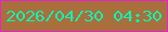 文字の大きさ：5、枠の色：e625c5、背景の色：a96f3d、文字の色：14f0b1 無料ブログパーツのブログ時計