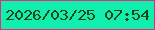 文字の大きさ：1、枠の色：e62b7b、背景の色：10efae、文字の色：1d4417 無料ブログパーツのブログ時計