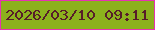 文字の大きさ：4、枠の色：e632b2、背景の色：8cb11d、文字の色：571d29 無料ブログパーツのブログ時計