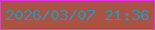 文字の大きさ：3、枠の色：e633e7、背景の色：ab5245、文字の色：2894b6 無料ブログパーツのブログ時計