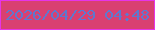 文字の大きさ：1、枠の色：e634e8、背景の色：d94071、文字の色：5f78ce 無料ブログパーツのブログ時計