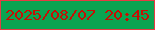 文字の大きさ：4、枠の色：e63b43、背景の色：0aa451、文字の色：c50f04 無料ブログパーツのブログ時計