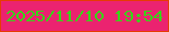 文字の大きさ：4、枠の色：e63c04、背景の色：eb2370、文字の色：38d418 無料ブログパーツのブログ時計