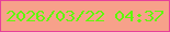 文字の大きさ：3、枠の色：e6409a、背景の色：f7a18a、文字の色：5ffa05 無料ブログパーツのブログ時計