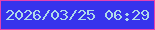 文字の大きさ：4、枠の色：e641b0、背景の色：3733ec、文字の色：aed8ea 無料ブログパーツのブログ時計