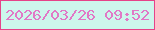 文字の大きさ：1、枠の色：e64289、背景の色：cdf6ec、文字の色：e178c6 無料ブログパーツのブログ時計