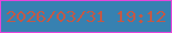 文字の大きさ：4、枠の色：e645dc、背景の色：3781b1、文字の色：c15947 無料ブログパーツのブログ時計