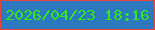 文字の大きさ：5、枠の色：e6483e、背景の色：2d79bf、文字の色：31e81e 無料ブログパーツのブログ時計