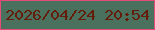 文字の大きさ：4、枠の色：e64a77、背景の色：49715d、文字の色：641d0a 無料ブログパーツのブログ時計