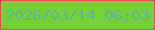 文字の大きさ：4、枠の色：e64c4a、背景の色：72d434、文字の色：65b39c 無料ブログパーツのブログ時計