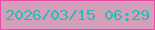 文字の大きさ：1、枠の色：e64ca7、背景の色：d49fb8、文字の色：28bab7 無料ブログパーツのブログ時計