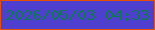 文字の大きさ：5、枠の色：e64f04、背景の色：4e3fcf、文字の色：0e7953 無料ブログパーツのブログ時計