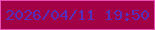 文字の大きさ：2、枠の色：e650b7、背景の色：a20146、文字の色：562fbd 無料ブログパーツのブログ時計