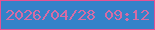 文字の大きさ：2、枠の色：e65193、背景の色：3482c9、文字の色：d46ca5 無料ブログパーツのブログ時計