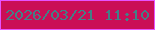 文字の大きさ：2、枠の色：e653fe、背景の色：ca0e56、文字の色：438086 無料ブログパーツのブログ時計