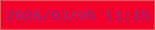 文字の大きさ：3、枠の色：e6545c、背景の色：f3012c、文字の色：9a277c 無料ブログパーツのブログ時計