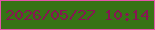 文字の大きさ：3、枠の色：e655aa、背景の色：377315、文字の色：871552 無料ブログパーツのブログ時計