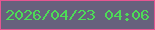 文字の大きさ：3、枠の色：e65691、背景の色：67617d、文字の色：4ddc57 無料ブログパーツのブログ時計
