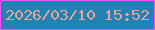 文字の大きさ：3、枠の色：e656ff、背景の色：1f83b3、文字の色：f0a097 無料ブログパーツのブログ時計