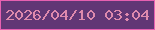 文字の大きさ：3、枠の色：e660b1、背景の色：613675、文字の色：de8aad 無料ブログパーツのブログ時計