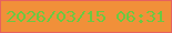 文字の大きさ：4、枠の色：e6615e、背景の色：f19039、文字の色：6bc941 無料ブログパーツのブログ時計