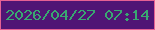 文字の大きさ：3、枠の色：e66194、背景の色：501575、文字の色：39a871 無料ブログパーツのブログ時計