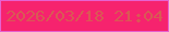 文字の大きさ：2、枠の色：e662d0、背景の色：f6236e、文字の色：d95954 無料ブログパーツのブログ時計