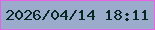 文字の大きさ：2、枠の色：e664e3、背景の色：9babcc、文字の色：072822 無料ブログパーツのブログ時計