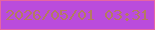 文字の大きさ：4、枠の色：e665a2、背景の色：ba4cdc、文字の色：b37b62 無料ブログパーツのブログ時計