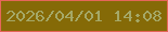文字の大きさ：2、枠の色：e6665a、背景の色：856a07、文字の色：a5a867 無料ブログパーツのブログ時計