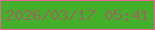 文字の大きさ：2、枠の色：e66696、背景の色：43af2b、文字の色：98685d 無料ブログパーツのブログ時計