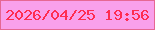 文字の大きさ：3、枠の色：e66793、背景の色：f9a0eb、文字の色：ff2c51 無料ブログパーツのブログ時計
