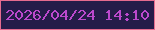 文字の大きさ：1、枠の色：e66b8f、背景の色：251c49、文字の色：bc49cd 無料ブログパーツのブログ時計
